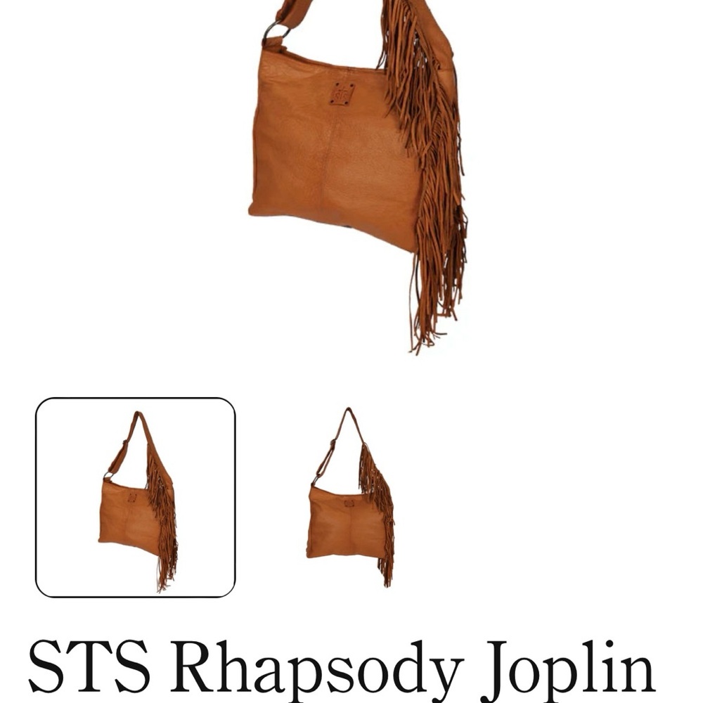 STS Ranchwear Tan Shoulder Bag with Fringe